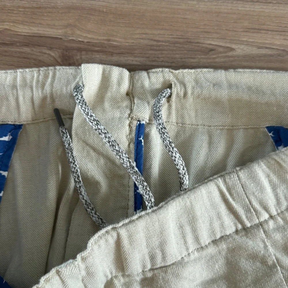 Tommy‎ Bahama Linen Blend Casual Pants  Mens XL Beige Resortwear Beach Coastal